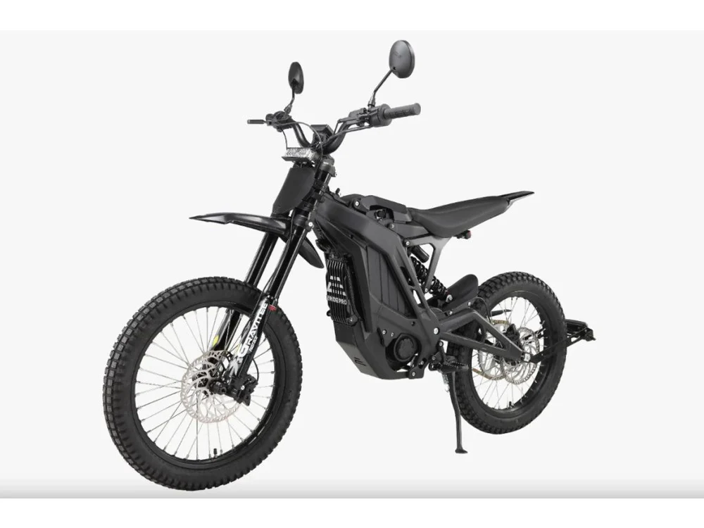 E RIDE PRO SS 2.0 12kw Electric Dirt Bike performing on a rugged off-road trail.