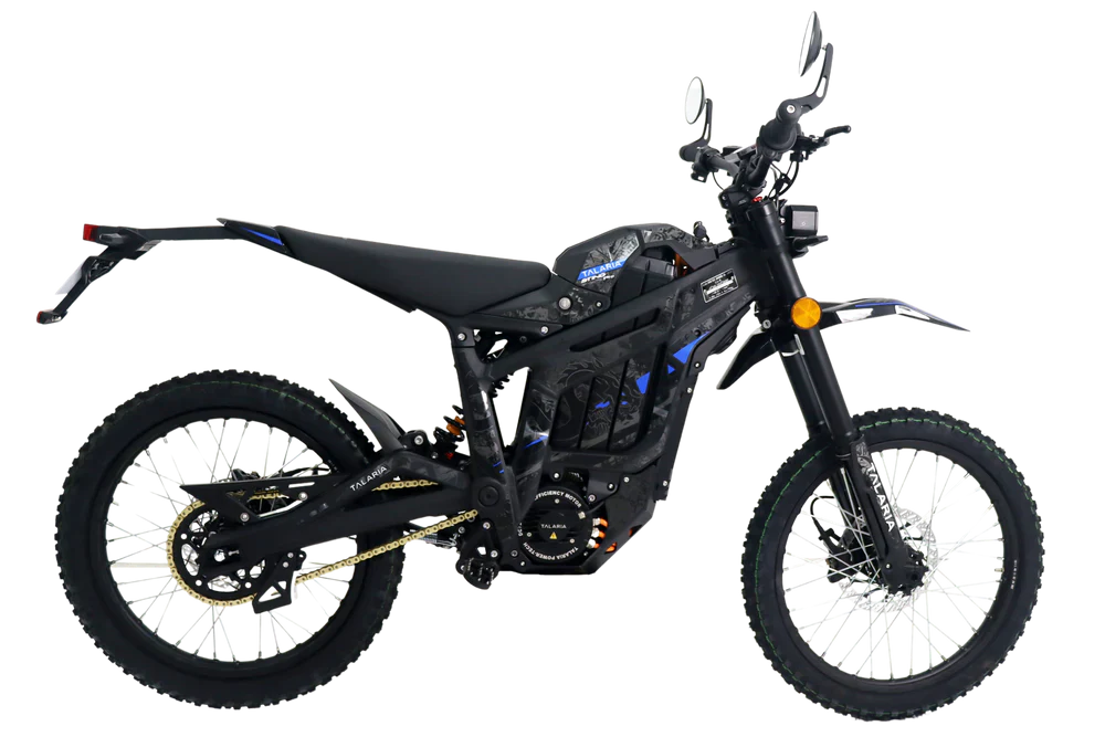 E RIDE PRO SS 2.0 12kw Electric Dirt Bike performing on a rugged off-road trail.
