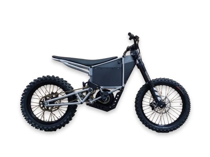 Vector Typhoon 10kw Electric Bike tackling a rugged off-road path with a rider.