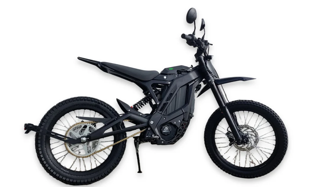 E RIDE PRO SS 2.0 12kw Electric Dirt Bike performing on a rugged off-road trail.